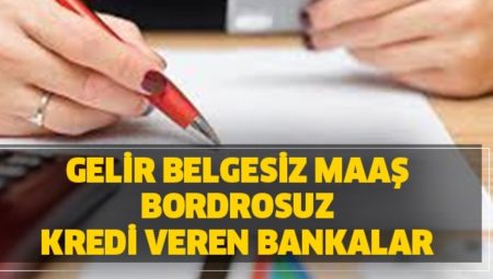 Gelir Belgesi Olmayana Kredi Veren Bankalar